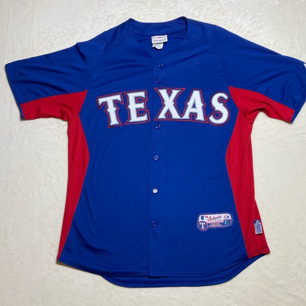 Texas Rangers, Authentic ,Majestic batting practice jersey. Size Large